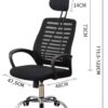 Fauteuil de bureau ergonomique avec dossier en maille respirante