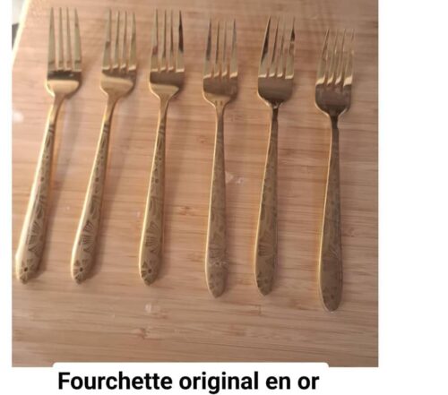 Douzaine Fourchette couleur or