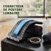Correcteur de Posture Lombaire – Support Dorsal Étireur de Dos Réglable avec Points de Massage