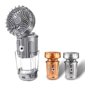 Lampe de Camping solaire LED Portable Rechargeable avec ventilateur de plafond et lampe de tente