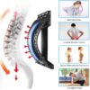 Correcteur de Posture Lombaire – Support Dorsal Étireur de Dos Réglable avec Points de Massage